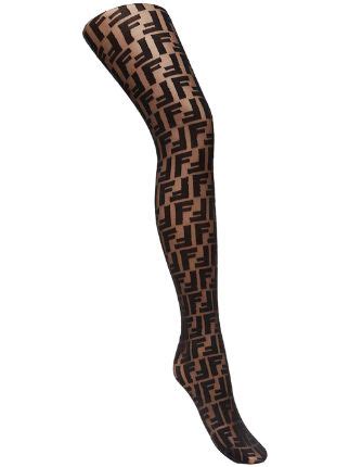 fendi womens hosiery|fendi logo embroidered tights.